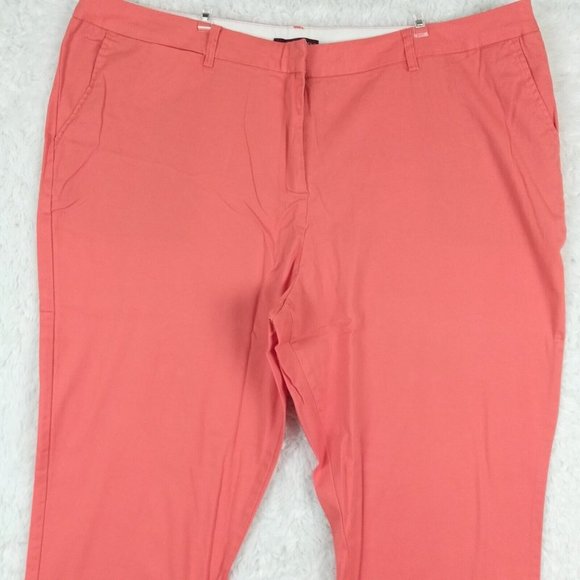 Jessica London Womens Pants Tapered Stretch Orange Pockets Plus 24 New - Picture 3 of 13